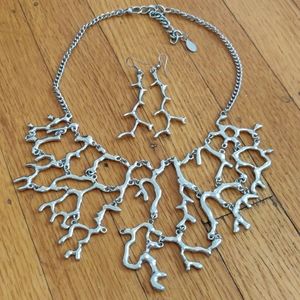 Statement necklace and earrings